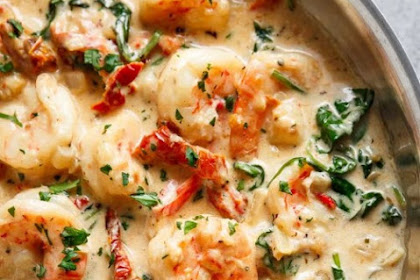 CREAMY GARLIC BUTTER TUSCAN SHRIMP