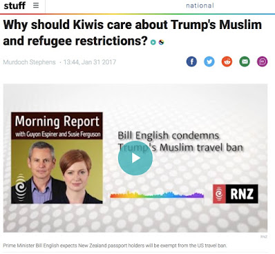 Muslim Ban Trump Murdoch Stephens New Zealand refugee