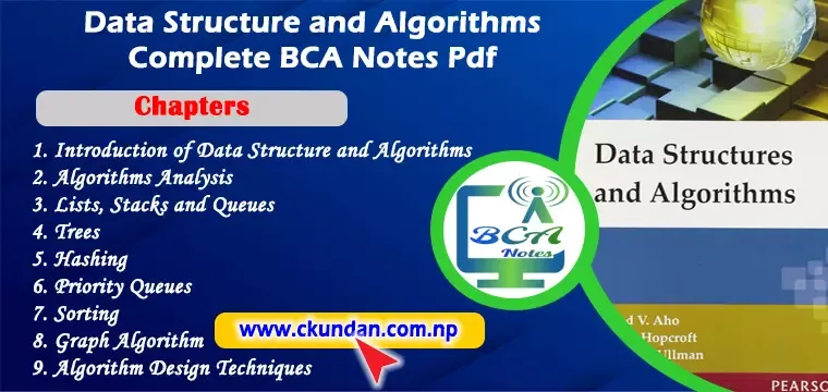 Data Structure and Algorithms Complete BCA Notes Pdf