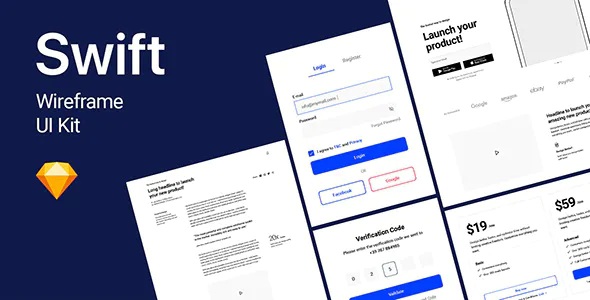 Best Wireframe Powerful Kit for Sketch