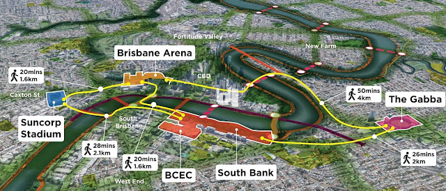 mapa da cidade de Brisbane para 2032