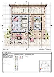 Coffee Shop Cross Stitch Pattern