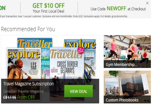 Groupon $10 Off First Local Deal Promo Code