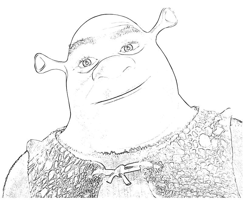 Printable Shrek Fairy Tale Shrek Funny Coloring Pages title=