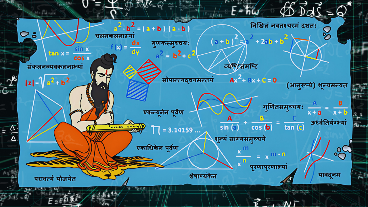 Rewritten Article:  The ancient Vedic mathematical sciences held a prominent position in the development of Indian culture, considering mathematics as the mother of all sciences. It played a crucial role in comprehending astronomical phenomena, devising calendars, and determining the timing of festivals, rituals, and events. The fundamental principles of counting, including the concept of zero, were based on Sanskrit figures. Algebra also emerged from these mathematical advancements [1]. During ancient times, mathematics was primarily employed in practical applications. Mathematical methods were utilized to solve problems in architecture and construction, such as the public works of Harappa, as well as in astronomy and astrology, as evidenced by the works of Jain mathematicians. Mathematical techniques were also employed in the construction of Vedic altars, as exemplified by the Shula Sutras of Baudhayana and his successors. Evidence suggests that mathematics began to be studied for its own sake during the fifth or sixth century BCE.  In ancient India, the division between different professions was not as distinct as it is today. Consequently, most mathematicians were considered priest-mathematicians or rishis who also focused on mathematics, among other areas of knowledge.  The Vedic perspective on mathematics emphasized that understanding the material reality could be achieved through the cultivation of transcendental knowledge. According to this worldview, knowing the absolute truth also leads to the understanding of relative truths. Thus, science was regarded as a smaller circle encompassed by the larger circle of spirituality.  Mathematics served as a bridge between comprehending the material world and spiritual concepts. Vedic mathematicians strongly believed that every discipline should have a purpose and viewed the ultimate goal of life as achieving self-realization and self-perfection. As a result, mathematics was often presented in a unique format. Most mathematical concepts were conveyed through the Sutra method, where a list of laws was provided, and each law derived its data and authority from a preceding law. These lists were condensed into short poems, similar to the indexing method known as hashing used in computer science today. Practices that contributed directly or indirectly to this ultimate goal were pursued with utmost rigor.  To illustrate the integration of secular and spiritual aspects in Vedic India, Bharati Krishna Tirtha Maharaja demonstrated that mathematical formulas and laws were often taught within the context of mantras (sacred chants). This allowed individuals to learn mathematical rules while imbibing spiritual teachings. Thus, mathematics had its roots in Vedic literature dating back to the Vedas themselves. Some of the earliest known mathematical treatises, which focused on concepts like zero, algebraic techniques, square roots, and cube roots, were written between 1000 BCE and 1000 CE.  Numbers were represented in Sanskrit using the Devanagari script instead of numerical notations, especially for larger numbers. This facilitated the recording of arguments and conclusions, making it easier for students of mathematics. Textbooks, including technical and abstruse ones, were often written in verse or sutra, allowing for easier memorization by students, including children. This practice extended beyond mathematics and encompassed theological, philosophical, medical, astronomical, and other treatises, as well as massive dictionaries written in Sanskrit verse. The use of verse, sutra, and codes lightened the burden and facilitated the work by presenting scientific and mathematical material in an easily comprehensible form.  The technique of algebra and the concept of zero are generally believed to have originated in India. In the 5th century CE, a mathematical system that simplified astronomical calculations was developed in India. Initially, its application was limited to astronomy due to its association with astronomers. Algebra, known as "Bijaganitam" in India, was considered the "other mathematics" (Bija meaning "another" or "second," and Ganitam meaning mathematics) distinct  .