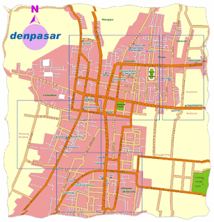 Peta Kota Madya Denpasar