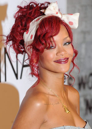 rihanna red hair. Pre rihanna tips big red score