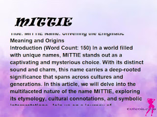 meaning of the name "MITTIE"