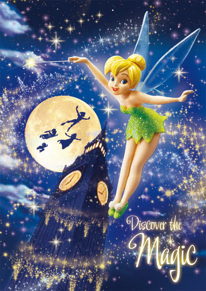  Disney Tinker Bell Magic Night 3D Lenticular Card
