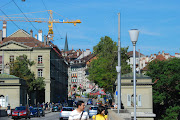 This is the way into Bern from the bridge you see in the preceding pictures. (bern switzerland )