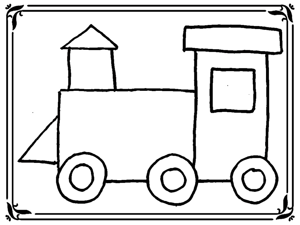 Train Coloring Pages For Toddlers