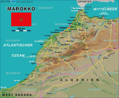 Mapamundi Mapa de Marruecos África