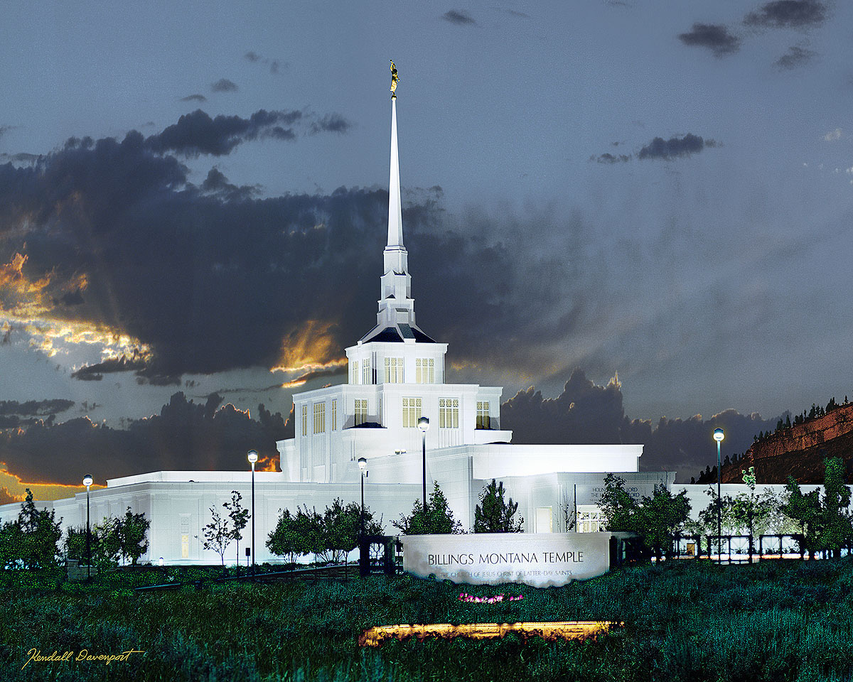 LDS Temples painted in a new, unique way: Billings Montana LDS Temple