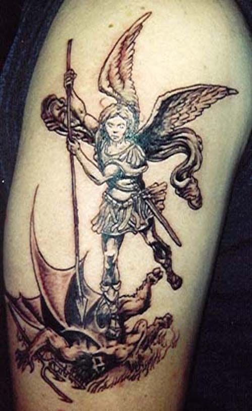 life death tattoos. angel of death tattoos design