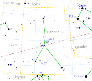 Yengeç takımyıldızı haritası