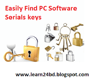 How To Find  Software Serial Key For PC