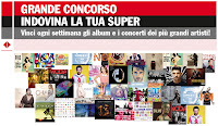 Logo '' Indovina la tua superclassifica'' e con Tv Sorrisi Canzoni vinci concerti e CD