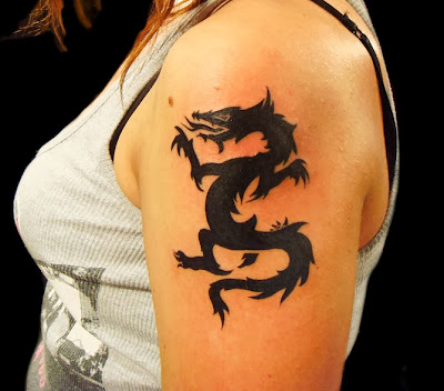 fill in tribal dragon tattoos design