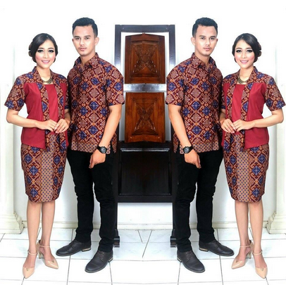 15 Desain  Baju  Batik Couple  Model Terbaru 