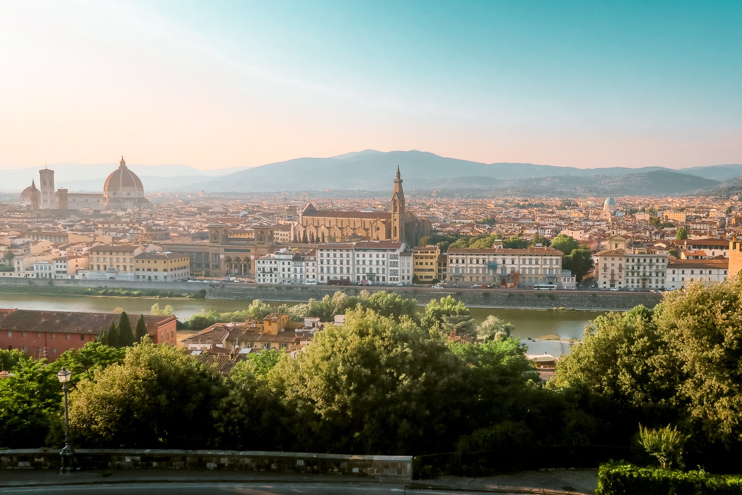 Sunset Viewpoint in Florence Italy