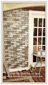 DIY Faux Brick Wall Tutorial- From My Front Porch To  Yours