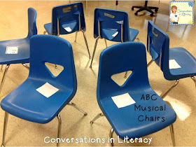 abc letter activities with musical chairs