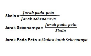 Pengertian skala peta dan rumus menghitung skala peta dan jarak sebenarnya beserta contoh soal