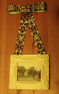 Vintage circus photo in shabby chic frame handmade by Theresa Fine for Ouida's Trunk on Etsy