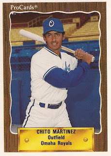 Chito Martinez 1990 Omaha Royals card