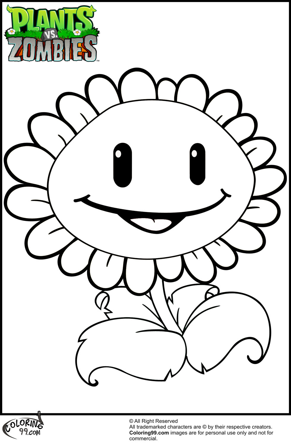 Plants VS Zombies Coloring Pages | Minister Coloring