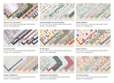 Designer Series papers that are part of the Stampin' Up! Designer Series Paper Sale 1 July - 2 August 2021
