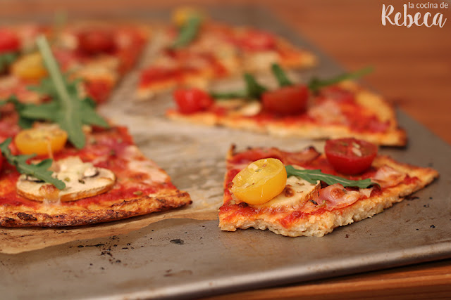 Pizza con masa de coliflor