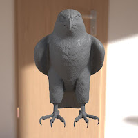 3D model falcon bird basic shape