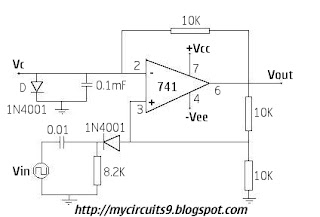 Monostable op amp circuit diagram