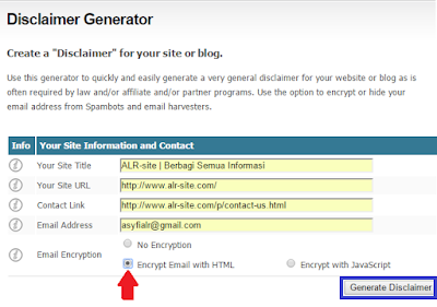 Cara Membuat Disclaimer Untuk Blog