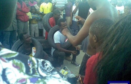 Two teenagers beaten, stripped naked for stealing TV, N600,000 in Ogun [PHOTO]