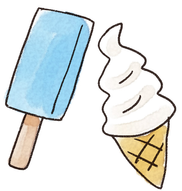 アイスキャンディーとソフトクリームのイラスト ゆるかわいい無料イラスト素材集 アイスキャンディーとソフトクリームのイラスト ゆるかわいい無料イラスト素材集