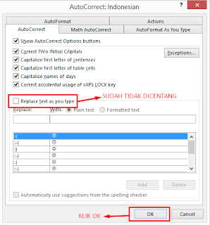 Cara Mematikan AutoCorrect Pada Microsoft Office Word 2013