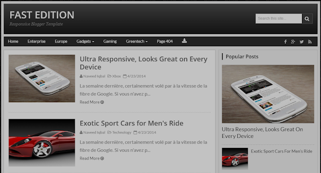 Fast Edition blogger Template
