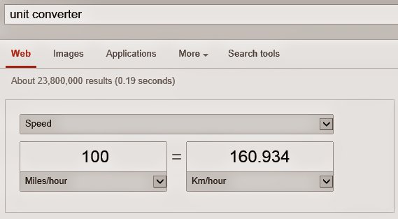Search Page Unit Converter by Google