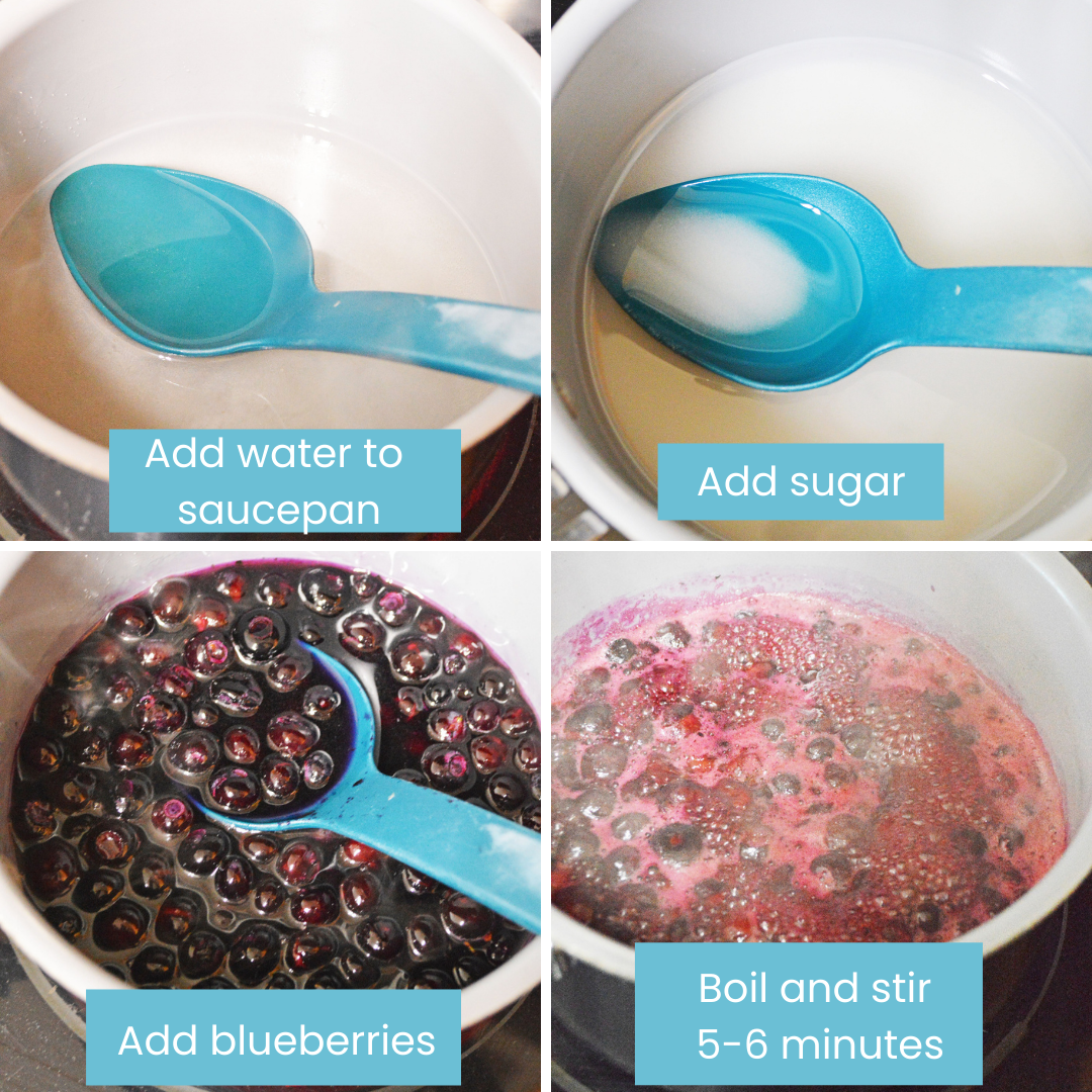 blueberry syrup process photos