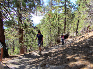 On Mt. Waterman Trail heading to the summit