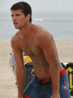 Christopher Underwood Shirtless at Hermosa Beach Open in 2011