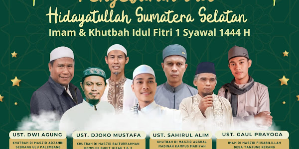 Pos Dai Sumsel Sebar Imam dan Khatib Idul Fitri 1444 Hijriyah