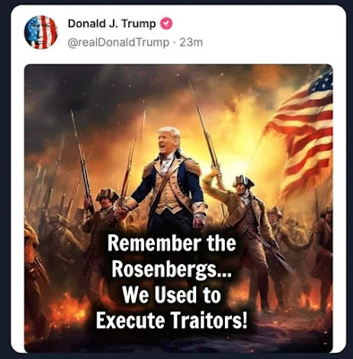 Remember the Rosenbergs - we used to execute Traitors - meme