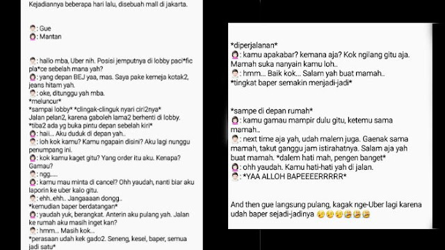 NGAKAK!! Sopir Uber Ini Baper Gak Karuan..Ternyata Yang Di antarnya Adalah Sang Mantan!! Simak Curhatan Lengkapnya.