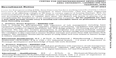 Mechanical Manufacturing Printing Production ECE EEE CSE  IT Industrial Engineering Jobs in Anna University