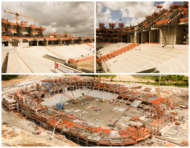 Situação das obras da Arena Pernambuco em julho de 2012