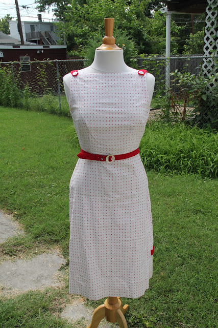 White and red wiggle dress