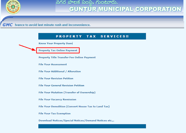 Property Tax Online Payment